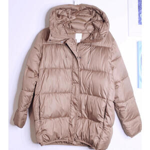 HM Bronze Hooded Puffer Jacket - XS